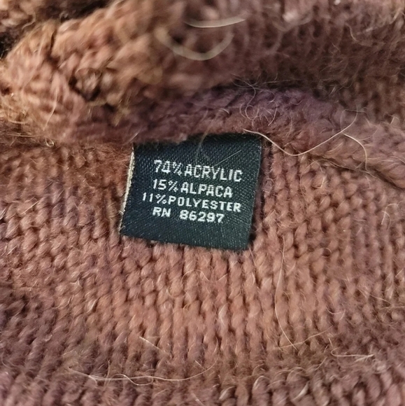 BCBGMaxAzria Alpaca Blend Burgundy Short-Sleeve Sweater Tunic - Size XL - Picture 7 of 8